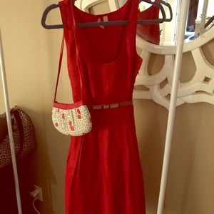 Anthropologie Maeve Red Tank Dress